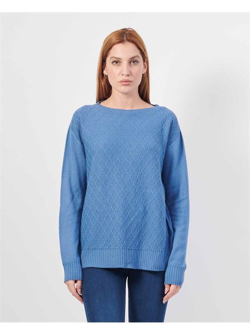 Pull femme Corte dei Gonzaga avec broderie devant et dos CORTE DEI GONZAGA | CEA040K4